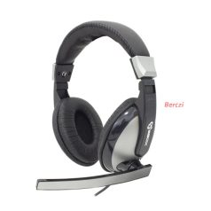 SBOX Fejhallgató, HEADSET + MICROPHONE, Black/Silver