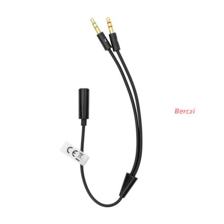 SBOX Kábel 35F-2X35M, ADAPTER 3.5 mm Female 4-Pin - 2 X 3.5 mm Male 3-Pin