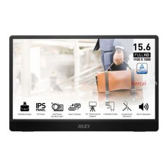   MSI Monitor Business PRO MP161 E2, 15,6" FHD 1920x1080, IPS, 250 cd/m2, 16:9, 60 Hz, 4ms, 2x USB-C, miniHDMI, Gray