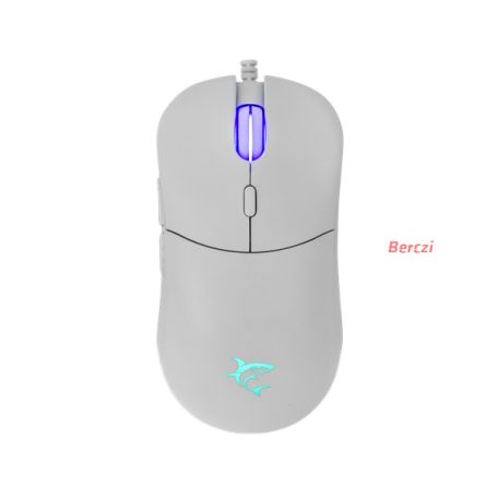 WHITE SHARK BAGDEMAGUS-W, GM-5010W gamer egér, 6D, fehér, 7200 dpi, RGB