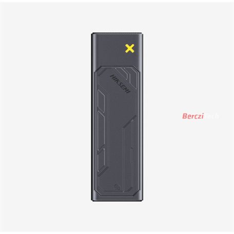 HIKSEMI Külső Ház M.2 SSD NVMe & SATA Alumínium ház, USB 3.2/Type-C (10Gbps), Sötét Szürke (HIKVISION)