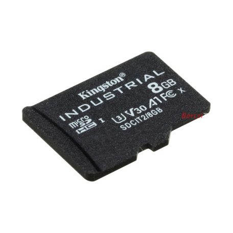 KINGSTON Memóriakártya MicroSDHC 8GB Industrial C10 A1 pSLC Adapter nélkül