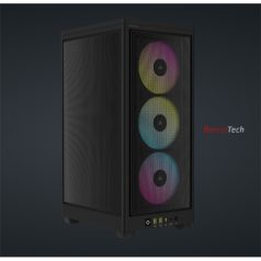   CORSAIR Ház 2000D RGB AIRFLOW Mini-ITX, 3xAF120 RGB SLIM Ventillátorral, SFX Tápegység nélkül, Edzett Üveg, fekete