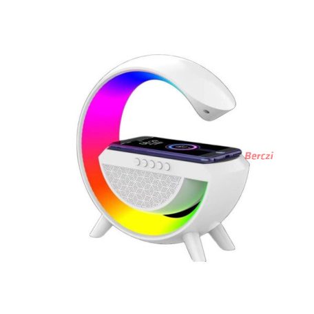 BLACKBIRD Bluetooth Hangszóró, vezeték nélküli telefontöltés, LED-es, Fehér