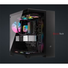   CORSAIR Ház 6500X Dual Chamber, Tápegység nélkül, Edzett Üveg, fekete