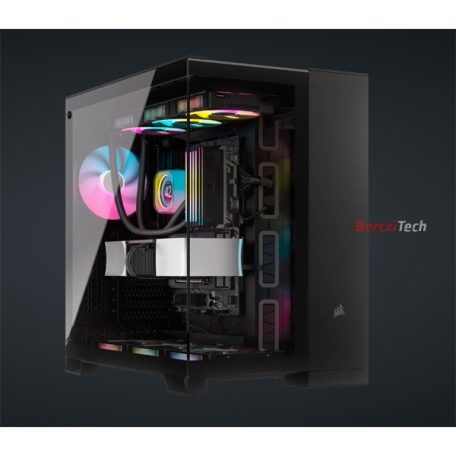 CORSAIR Ház 6500X Dual Chamber, Tápegység nélkül, Edzett Üveg, fekete