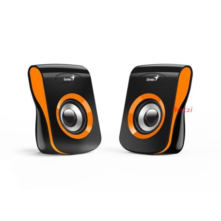 GENIUS 2.0 Hangszóró SP-Q180 3.5mm Jack+ USB 6 Watt Fekete/Narancs