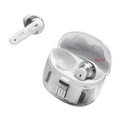   JBL TUNE FLEX 2 GHOST EDITION Bluetooth fülhallgató, tölthető 2 óra, IP45, adaptív zajcsökkentés,  térhatás, fehér