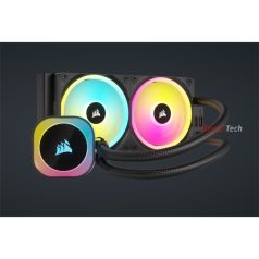   CORSAIR CPU hűtő iCUE LINK H100i RGB AIO (vízhűtés), 2 Ventilátorots, LGA1700 támogatással, fekete