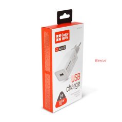   COLORWAY USB töltő adapter, 1USB AUTO ID 2A (10W) white (CW-CHS012-WT)