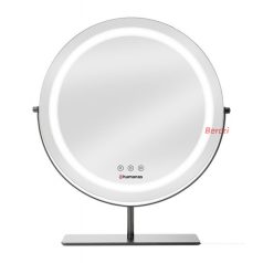   HUMANAS HM Scarlet LED fém sminktükör, 360° elforgatható,  integrált érintő gombok, 3 színhőmérséklet,