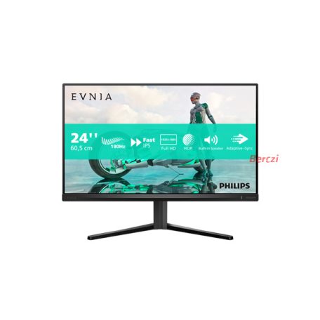 PHILIPS IPS Gaming 180Hz monitor 23,8" 24M2N3200S 1920x1080, 16:9, 300cd/m2, 0,5ms, 2xHDMI/DisplayPort, hangszóró, HDR10