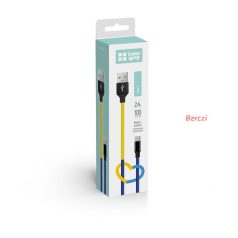   COLORWAY Kábel, USB - Type-C (national) 2.4A 1m blue yellow (CW-CBUC052-BLY)