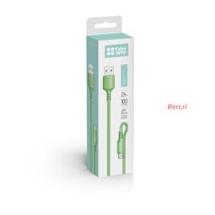   COLORWAY Kábel, USB to Type-C cable (soft silicone) 2.4A 1m green (CW-CBUC042-GR)