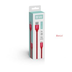 COLORWAY Kábel, USB Type-C 2m 2.4A piros (CW-CBUC008-RD)