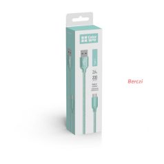 COLORWAY Kábel, USB Type-C 2m 2.4A menta (CW-CBUC008-MT)