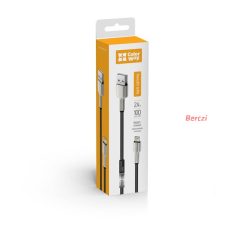   COLORWAY Kábel, USB - Apple Lightning (head metal) 2.4A 1m black (CW-CBUL046-BK)