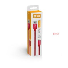  COLORWAY Kábel, USB Apple Lightning 2m 2.4A red (CW-CBUL007-RD)