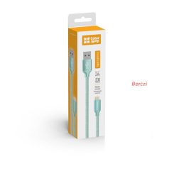   COLORWAY Kábel, USB Apple Lightning 2m 2.4A mint (CW-CBUL007-MT)