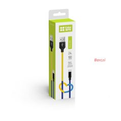   COLORWAY Kábel, USB - MicroUSB (national) 2.4A 1m blue yellow