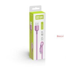 COLORWAY Kábel, USB - MicroUSB (soft silicone) 2.4A 1m lila