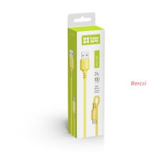   COLORWAY Kábel, USB - MicroUSB (soft silicone) 2.4A 1m sárga
