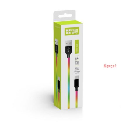 COLORWAY Kábel, USB MicroUSB (multicolor) 2.4A 1m (CW-CBUM017-MC)