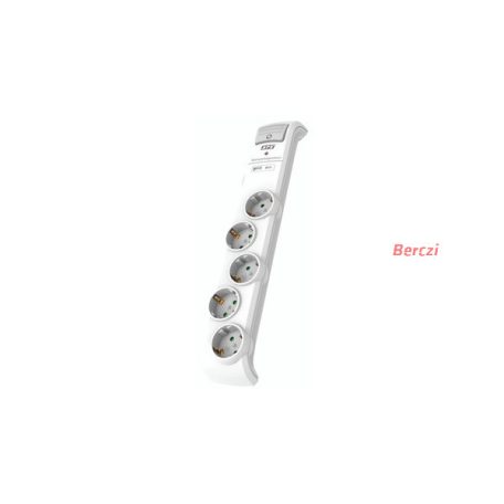 SPS túlfeszültségvédő elosztó, 1,5 méteres, 5 DIN + 1 USB + 1 USB-C