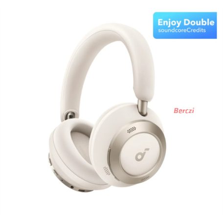 ANKER Vezeték Nélküli Fejhallgató, Soundcore Space One Pro, Összecsukható, Aktív Zajszűrő, cream white - A3062G21