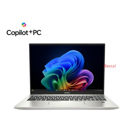 MSI Business NB Prestige A16 AI+ A3HMG-080, 16" UHD+ OLED, Ryzen AI 9 365, 32GB, 1TB M.2, INT, WIN11H, Ezüst