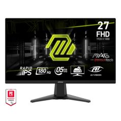   MSI Monitor GAMING MAG 275F 27" FHD 1920x1080, Rapid IPS 180Hz, 16:9, 1000:1, 0,5ms, 2x HDMI, DP, Black