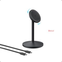   ANKER Vezeték Nélküli Töltő és Állvány, MagGo, 15W, iPhone-hoz, EU, fekete - A25X1H11