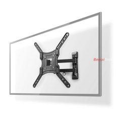   Nedis TVWM1530BK 23"-55"  LCD TV / monitor fali tartókonzol, maximum 30 kg, forgatható dönthető, 3 forgáspont