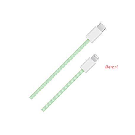 BLACKBIRD Adatkábel USB-C to Lightning 1m, Zöld (Szőtt Anyag)