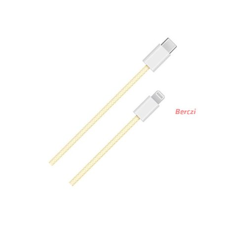 BLACKBIRD Adatkábel USB-C to Lightning 1m, Citromsárga (Szőtt Anyag)