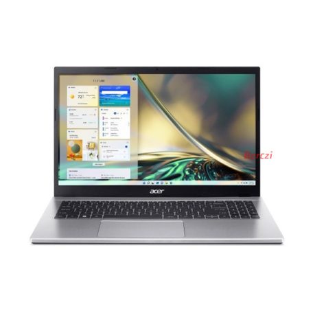 ACER Aspire A315-59-333H, 15.6" FHD, Intel Core i3-1215U, 16GB, 512GB SSD, UMA, Win11 Home, ezüst