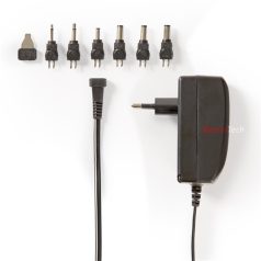   Nedis ACPA003 univerzális AC-DC tápegység, állítható 9V-24V, 24W, 1 - 1,5A, 6 cserélhető táp dugó