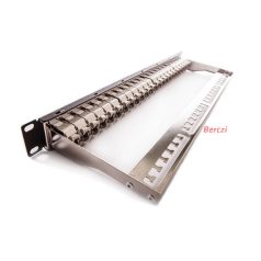 KELINE Patch Panel CAT.6A UTP 24 portos 1U Modular, Fekete