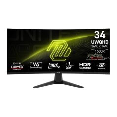   MSI Monitor GAMING MAG 346CQ Ívelt 34" UWQHD, 3440x1440, 180Hz VA 21:9, 1500R, 300cd/m2, 1 ms, 2x HDMI, DP, Black