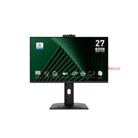 MSI Monitor Business PRO MP275QPDG 27" QHD 2560x1440, IPS 16:9 100Hz, 1 ms, 2x HDMI, DP,  Docking, Black
