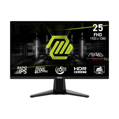 MSI Monitor GAMING MAG 255F E20 24,5" FHD Rapid IPS 1920x1080, 16:9, 200Hz, 1000:1, 0,5ms, 2x HDMI, DP, Black