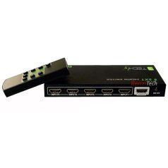 TECHLY HDMI switch, 5 in 1 out, 4K Ultra HD, IR