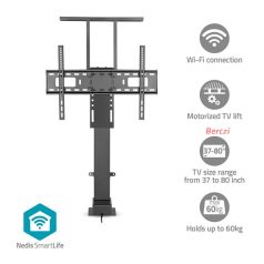  Nedis TVSM5840BK 37-80" LCD TV/Monitor motoros állvány (tartó konzol), állítható magasság 79 - 184 cm, Smart Wi-Fi