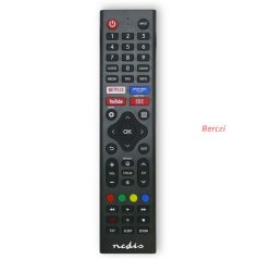   Nedis csere távirányító, Hi-Sense, előre programozott, Amazon Prime, Disney+, Netflix, Rakuten TV gombok