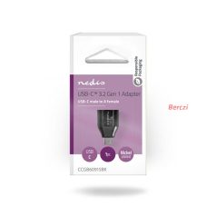   Nedis CCGB60915BK USB C - USB A adapter, USB-C dugó - USB-A aljzat, 5 Gbps