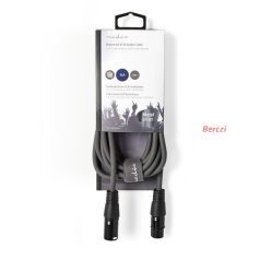   Nedis COTH15010GY30 félprofi XLR audio kábel, XLR dugó - aljzat, 3m, rugalmas