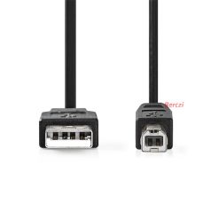   Nedis CCGL60100BK30 USB2.0, USB A - B kábel, 480Mbs, 10W, hossz 3m