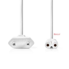  Nedis táp kábel IEC-320-C7, 2 x 0.75 mm˛, hossz 2m, fehér, CEGL11040WT20