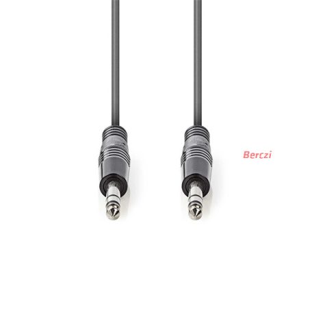 Nedis COTH23020GY50 félprofi audio kábel, 2 x 6,35mm sztereo jack dugó, hossz 5m, rugalmas