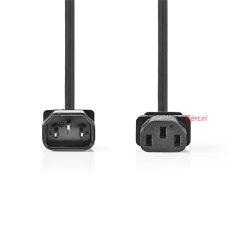   Nedis CEGL10500BK30 táp kábel IEC-320-C14 - IEC-320-C13, 3 x 0.75 mm, hossz 3m